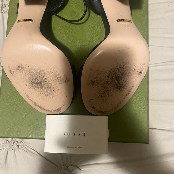 Just in time for Christmas!! Authentic Gucci sandals heels. Worn a few times. - Picture 7 of 7